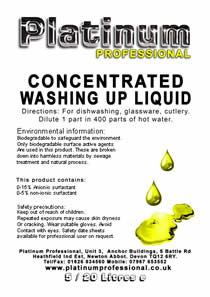 Concentrated Washing Up Liquid